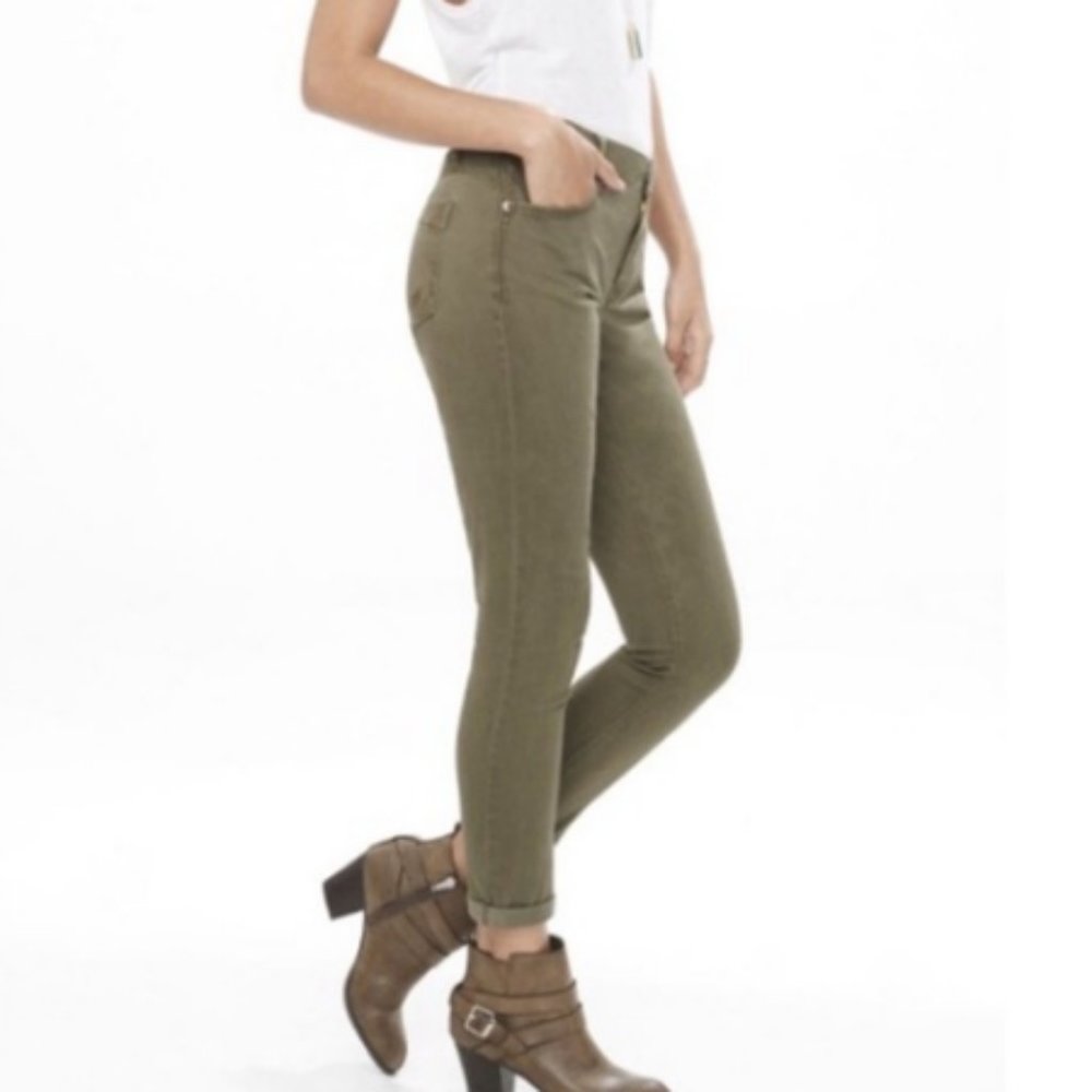 Express Mid Rise Legging army green